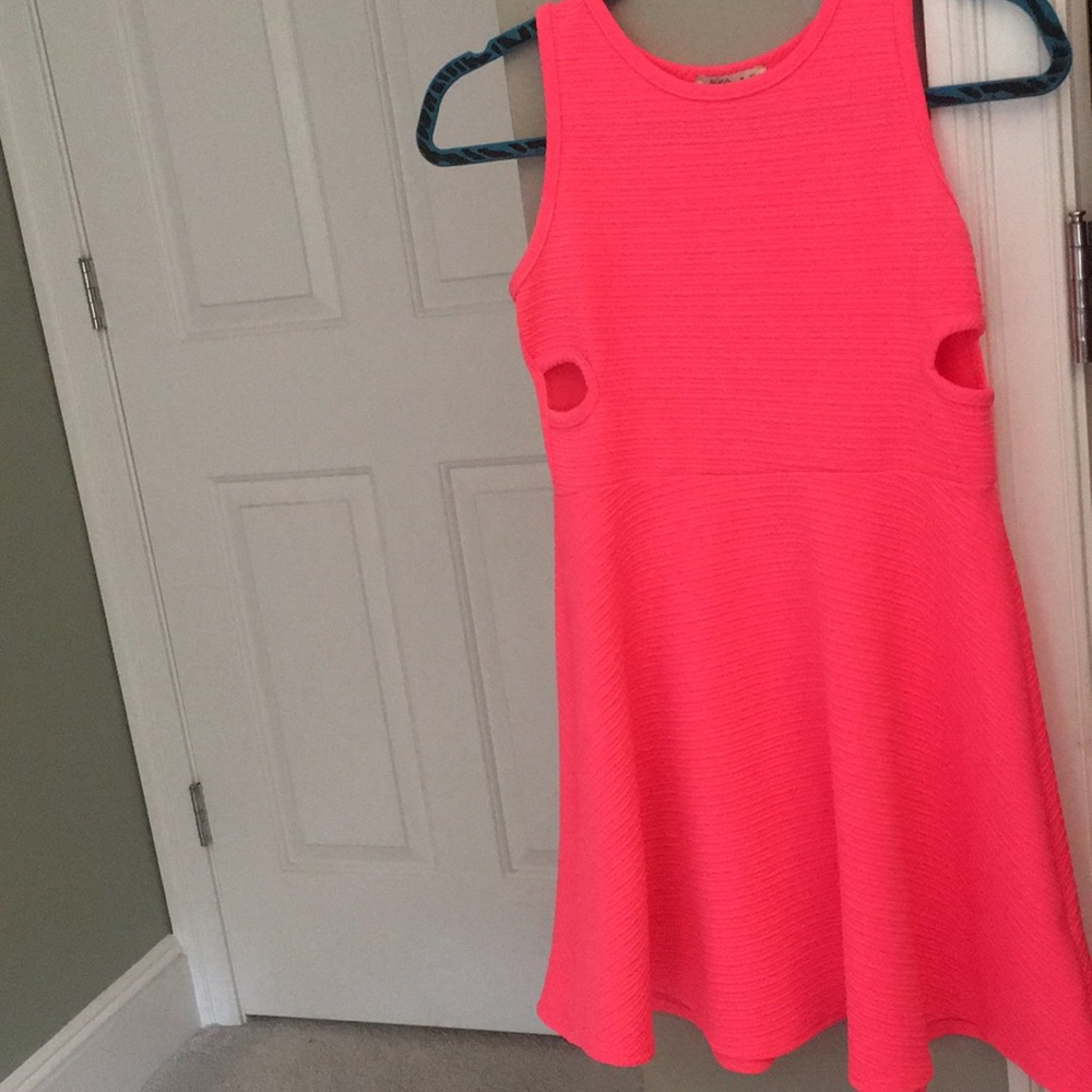 Girls neon pink dress